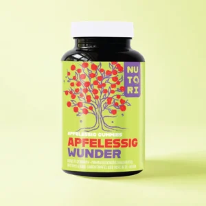 NUTORI - Premium Apfelessig Gummies - Tägliche Unterstützung für eine ausgewogene Ernährung - Mit Granatapfelsaftpulver, Rote-Bete-Pulver und Vitamin B6, B12, Folsäure & Jod
