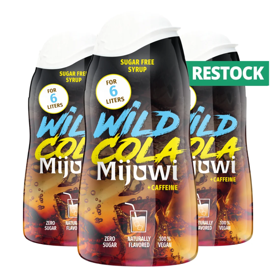 Mijuwi Fantastic Starter Set Sirup ohne Zucker - 6x 48 ml, zuckerfreier Sirup + Shaker, 100% vegan, für 6-8 Liter Getränk pro Sirup, natürlich aromatisiert, Wild Cola, Dragonfruit & Mango, Grenadine, Apple & Pear, Vanilla Beach, Ice Tea Peach - Bild 3